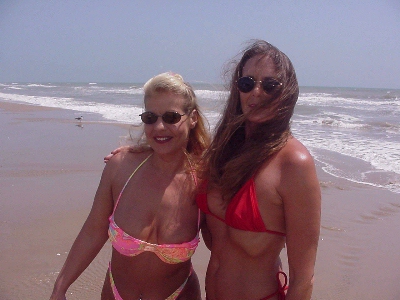 Sexy girls in bikini at the beach